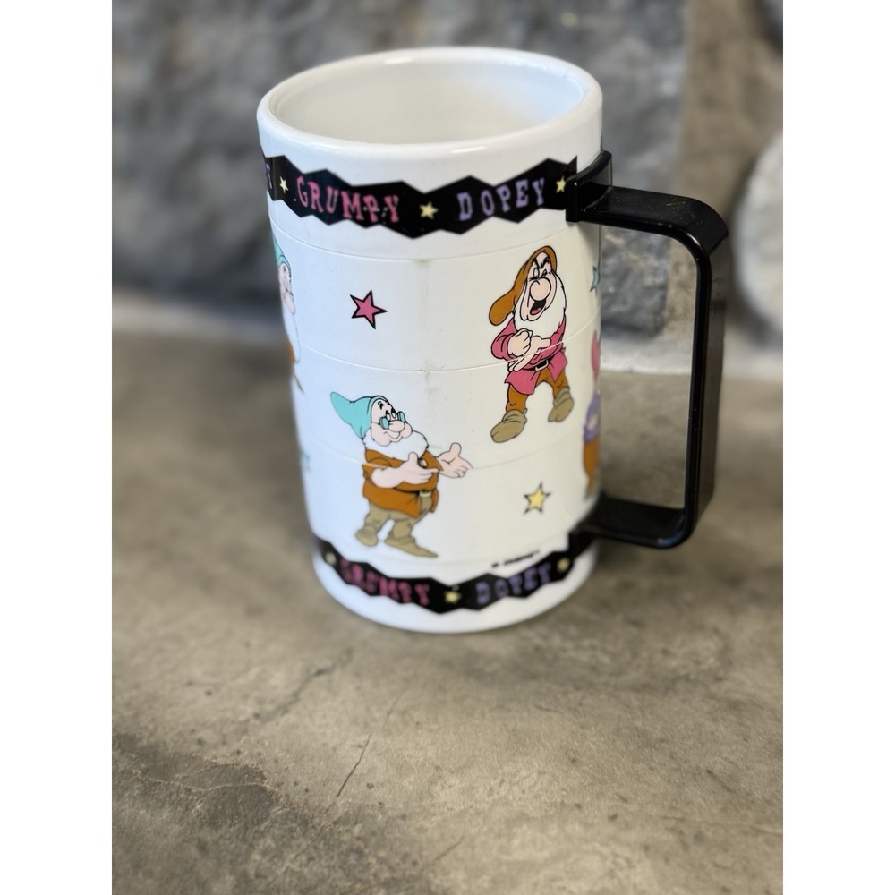 VTG Selandia Disney Seven Dwarfs Mix Match Rotating Slider Puzzle Mug Cup